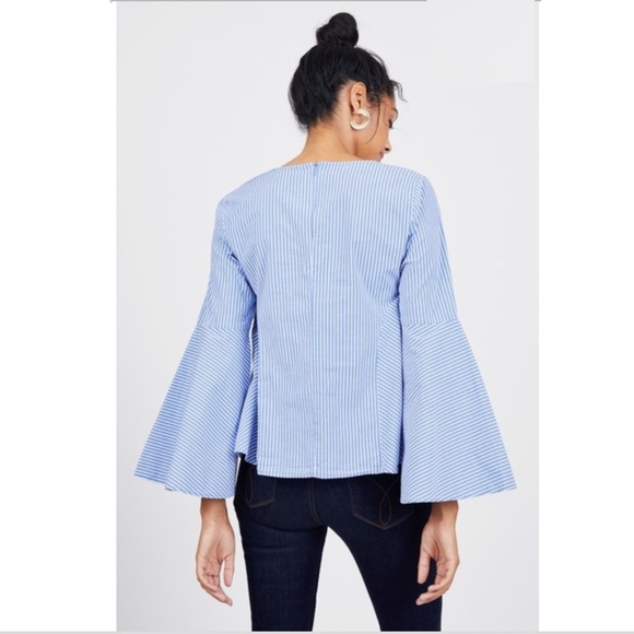 Ava Bell Sleeve Top Sz M - Picture 2 of 9